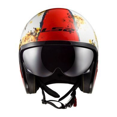 Мотошлем LS2 OF599 Spitfire Rust White Red
