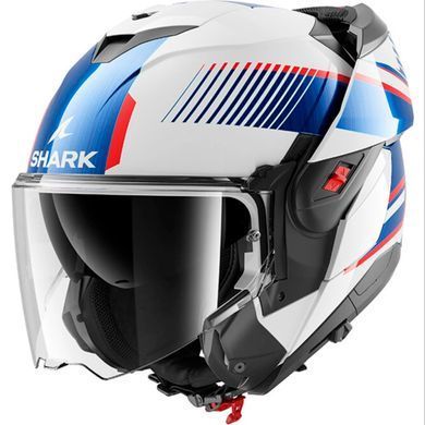 Мотошолом SHARK Oxo Sikter White Chrome Blue XXL