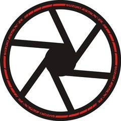 Наклейка на обод колеса Suzuki GSX-R Red