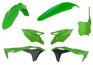 Пластик Polisport MX kit - Kawasaki (17-) Green/White Kawasaki
