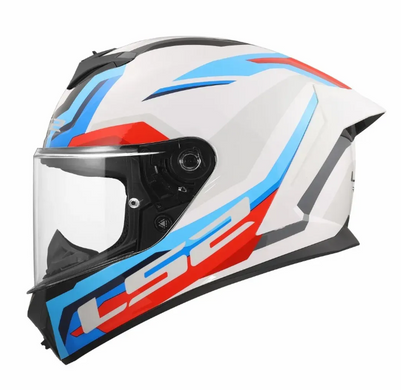 Мотошолом LS2 FF820 Rapid 3 Hyper White Blue Red L