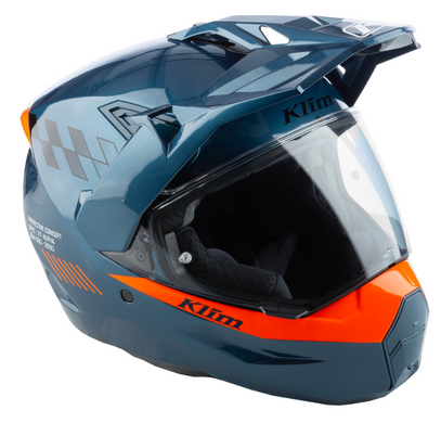 Мотошолом KLIM X1 Alpha ECE/DOT LG Gloss Concept Petrol - Strike Orange