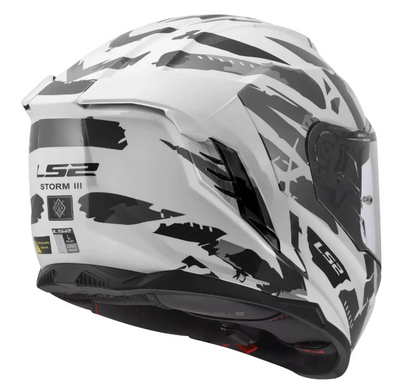 Мотошолом LS2 FF818 Storm 3 Kaos White Grey S