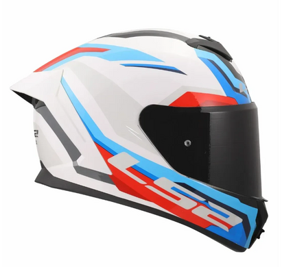 Мотошолом LS2 FF820 Rapid 3 Hyper White Blue Red L