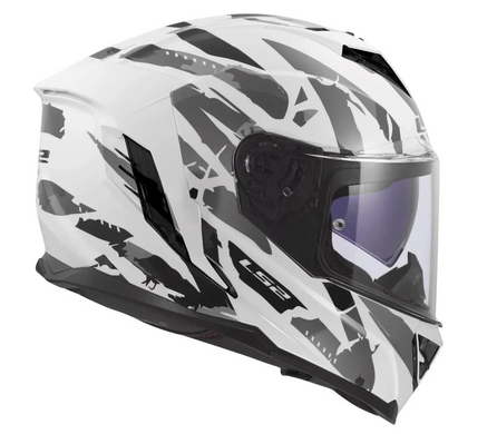 Мотошолом LS2 FF818 Storm 3 Kaos White Grey S