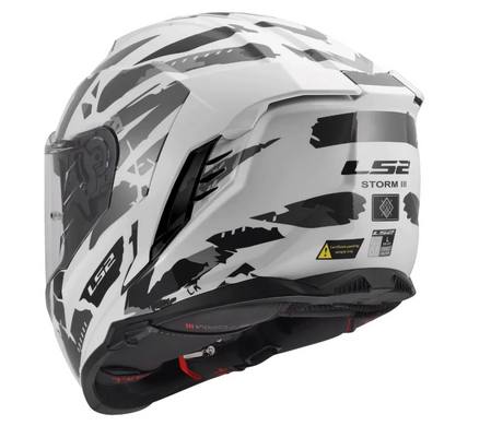 Мотошолом LS2 FF818 Storm 3 Kaos White Grey S