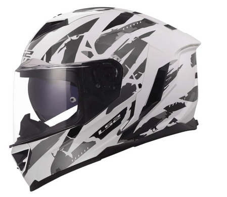 Мотошолом LS2 FF818 Storm 3 Kaos White Grey S