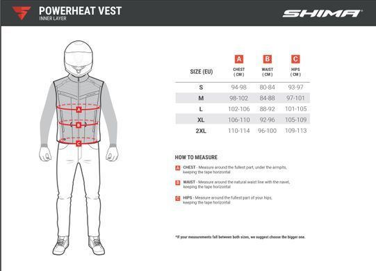 Жилет із електропідігрівом Shima PowerHeat Vest M