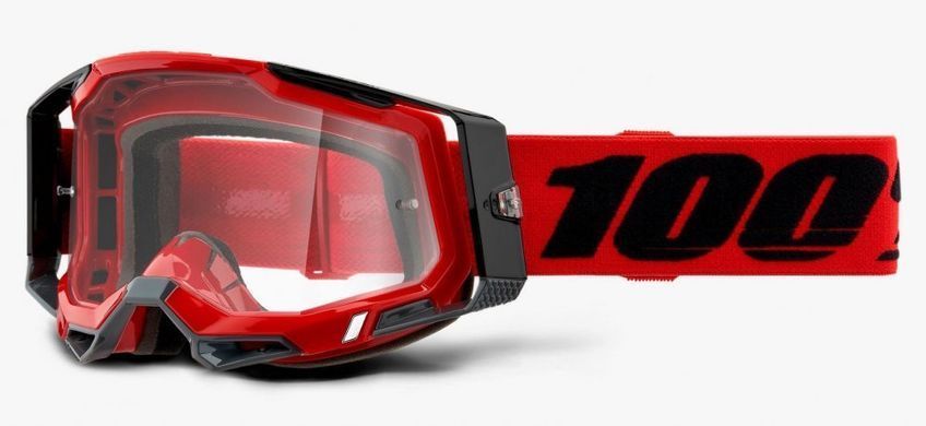 Маска кроссовая 100% RACECRAFT 2 Goggle Red - Clear Lens, Clear Lens