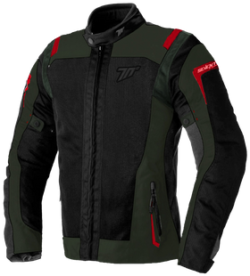 Мотокуртка Seventy JT66 SAHARA Military Green Red L