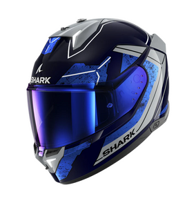 Мотошлем SHARK SKWAL i3 RHAD blue/chrome/silver M