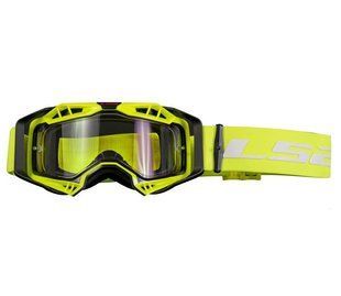 Маска кросова LS2 AURA Yellow Clear Lens