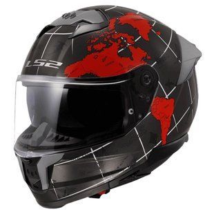 Мотошлем LS2 FF808 Stream 2 Worldmap Black 7C Red L