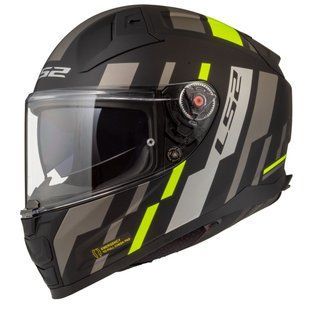 Мотошолом LS2 FF811 Vector 2 Tron Matt Black Hi-Vis Yellow