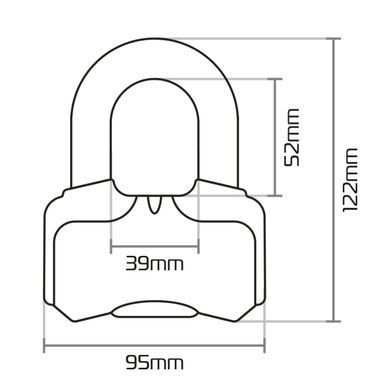 Замок Oxford Nemesis 16mm Disc Lock Yellow