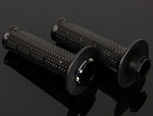 Гріпси Renthal MX R-Works Lock-On Tapered Grips - Half Waffle Black, Ultra Tacky