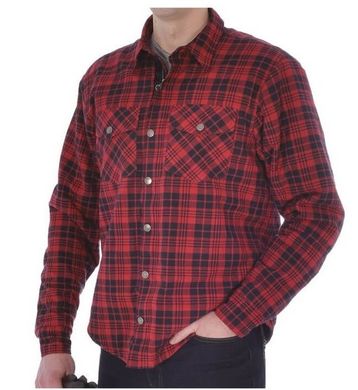 Мотокуртка рубашка Oxford Kickback Shirt Checker Red / Black S