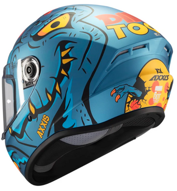 Мотошолом AXXIS DRAKEN S Dinotoon C7 Matt Blue L