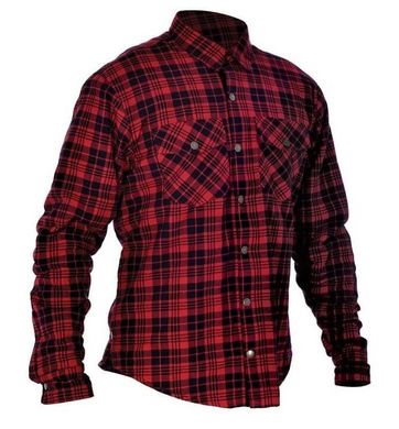 Мотокуртка рубашка Oxford Kickback Shirt Checker Red / Black S