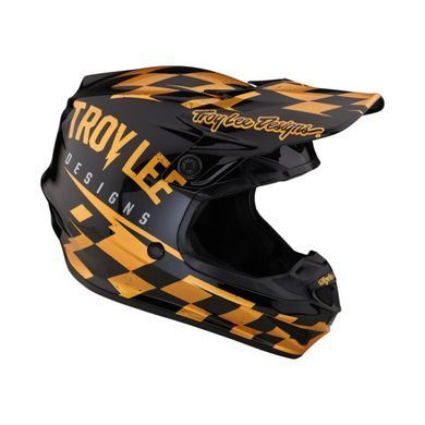 Мотошолом TLD SE4 POLYACRYLITE HELMET RACE SHOP BLACK/GOLD LG