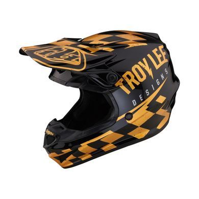 Мотошолом TLD SE4 POLYACRYLITE HELMET RACE SHOP BLACK/GOLD LG