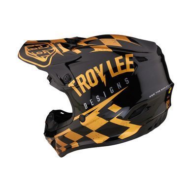 Мотошолом TLD SE4 POLYACRYLITE HELMET RACE SHOP BLACK/GOLD LG