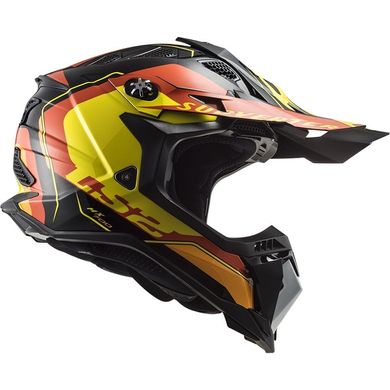 Мотошлем LS2 MX700 Subverter EVO Arched Black Yellow Red L