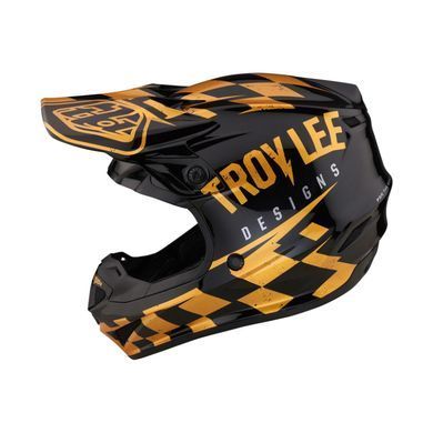 Мотошолом TLD SE4 POLYACRYLITE HELMET RACE SHOP BLACK/GOLD LG