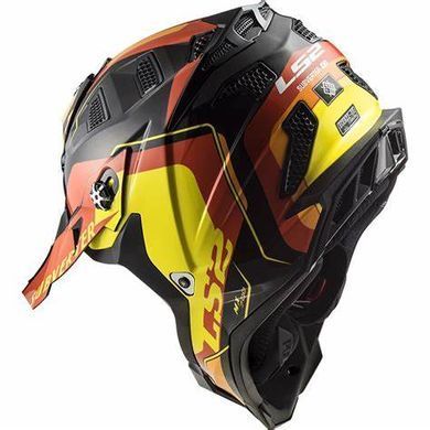 Мотошлем LS2 MX700 Subverter EVO Arched Black Yellow Red XL