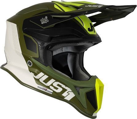 Мотошолом Just1 J18 Pulsar Army Green Black White L