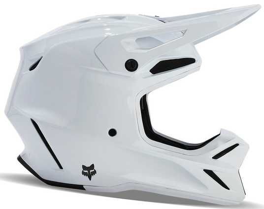 Шолом FOX V3 RS CARBON SOLID HELMET White, M - купить Шолом FOX V3