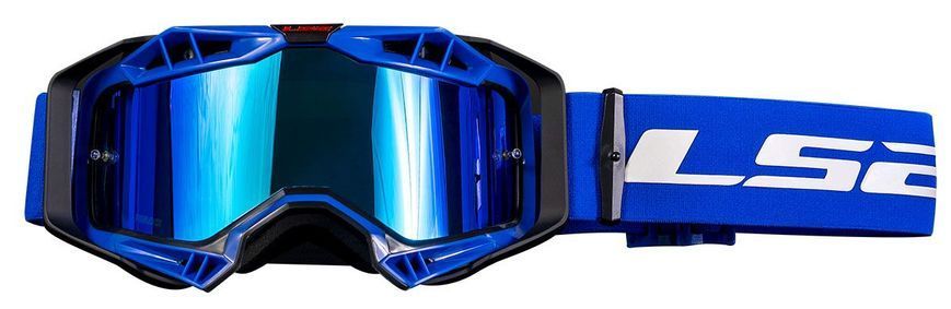 Маска кросова LS2 Aura Pro Goggle Black Blue with Iridium Visor