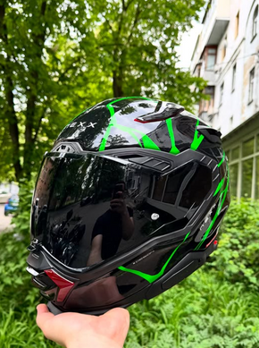 Мотошолом Nexx X.WST3 B-SIDE BLACK.GREEN L