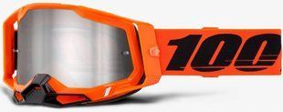Окуляри 100% RACECRAFT 2 Neon Orange - Mirror Silver Lens, Mirror Lens