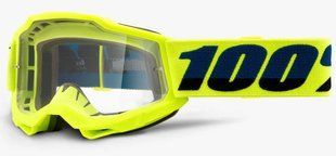 Маска кросова підліткова 100% ACCURI 2 Youth Goggle Fluo Yellow - Clear Lens, Clear Lens