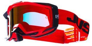 Маска кросова Just1 Goggle Iris 2.0 Logo Red - Black Mirror Red Lens