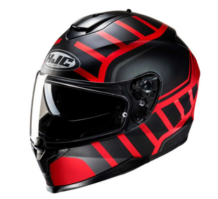 Мотошолом HJC C70N HOLT MC1SF black/red L