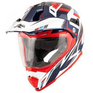 Мотошолом Kappa KV30R Grayer White Blue Red S