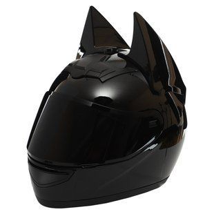 Мотошолом бетмен Nitrinos NEKO HNJ Gloss Black L-XL