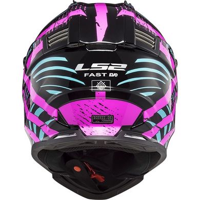 Мотошлем LS2 MX437 Fast EVO Verve Black Fluo Pink S