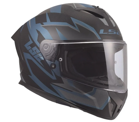 Мотошолом LS2 FF820 Rapid 3 Xtrem Black Blue Petrol S