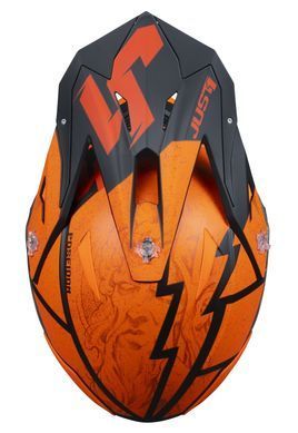 Мотошлем Just1 J39 Poseidon Fluo Orange Red Black