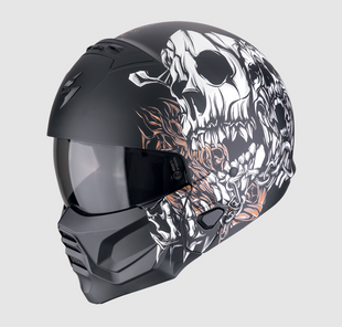 Мотошолом SCORPION EXO-COMBAT II GENESIS matt black white gold L