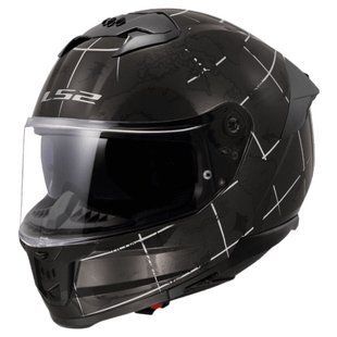 Мотошолом LS2 FF808 Stream 2 Worldmap Gloss Black 7C Black L