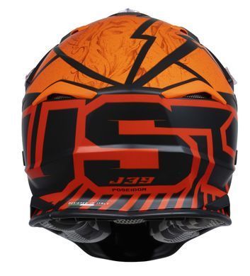 Мотошлем Just1 J39 Poseidon Fluo Orange Red Black