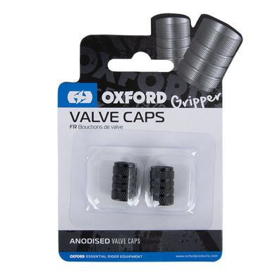 Oxford Gripper Valve Caps Black