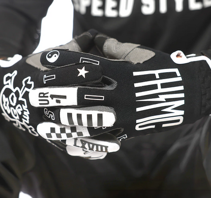 Перчатки FASTHOUSE Speed Style The Bird Glove, Black/White - 2X