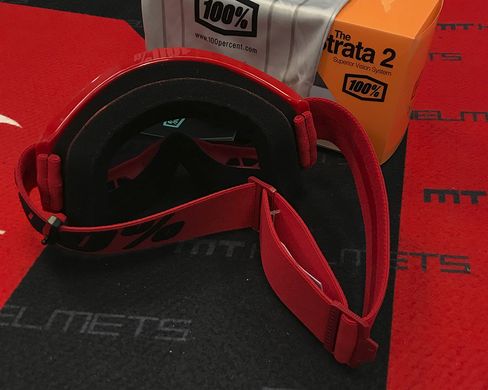 Маска кросова 100% STRATA Goggle II Red - Clear Lens