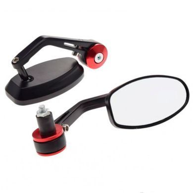 Зеркала в торец руля LU0220 Black Red