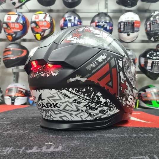Мотошолом SHARK SKWAL i3 HELLCAT Matt Black Grey Red M купити в